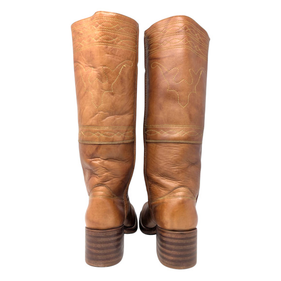 Frye Vintage Campus Horse Stitch Boots Brown Size 9.5 - Picture 5 of 8